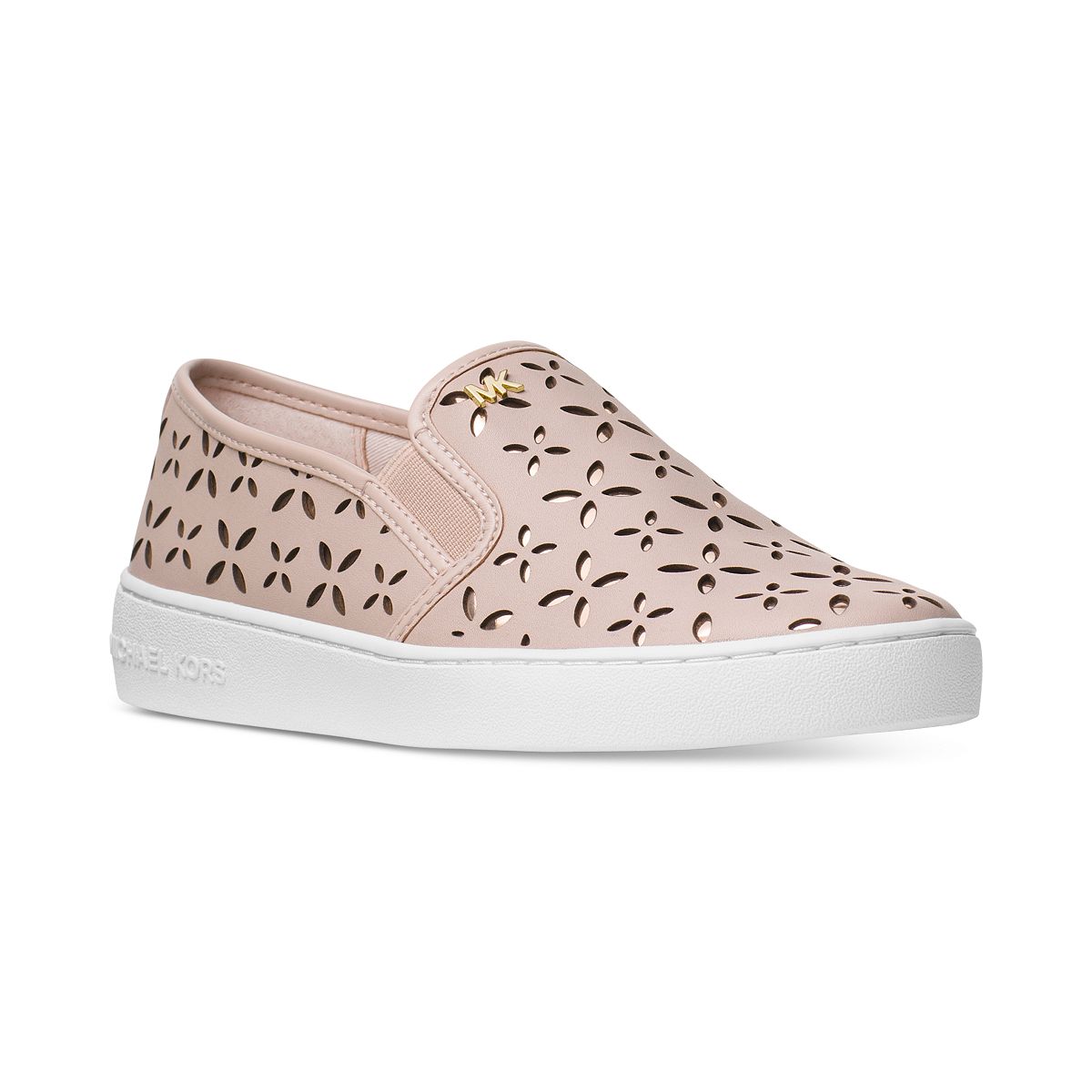 MICHAEL Michael Kors Outet Keaton Floral Perforated Slip-On Sneakers Soft Pink