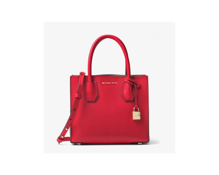 MICHAEL Michael Kors Outet Mercer Leather Tote Red