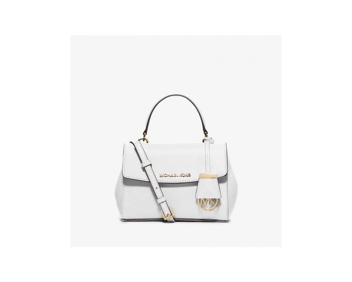 MICHAEL Michael Kors Outet Ava Extra-Small Saffiano Leather Crossbody White